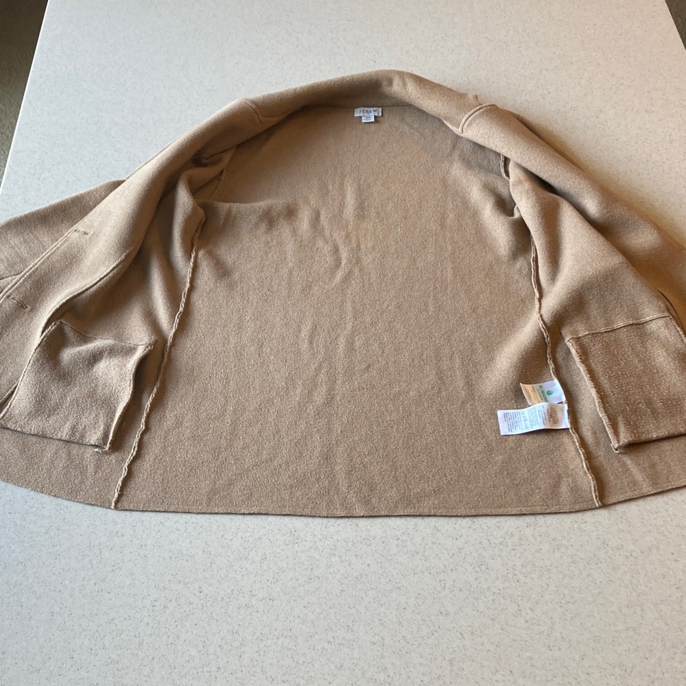 J. Crew Knit Sweater Jacket Camel Women Size XS - Picture 7 of 7